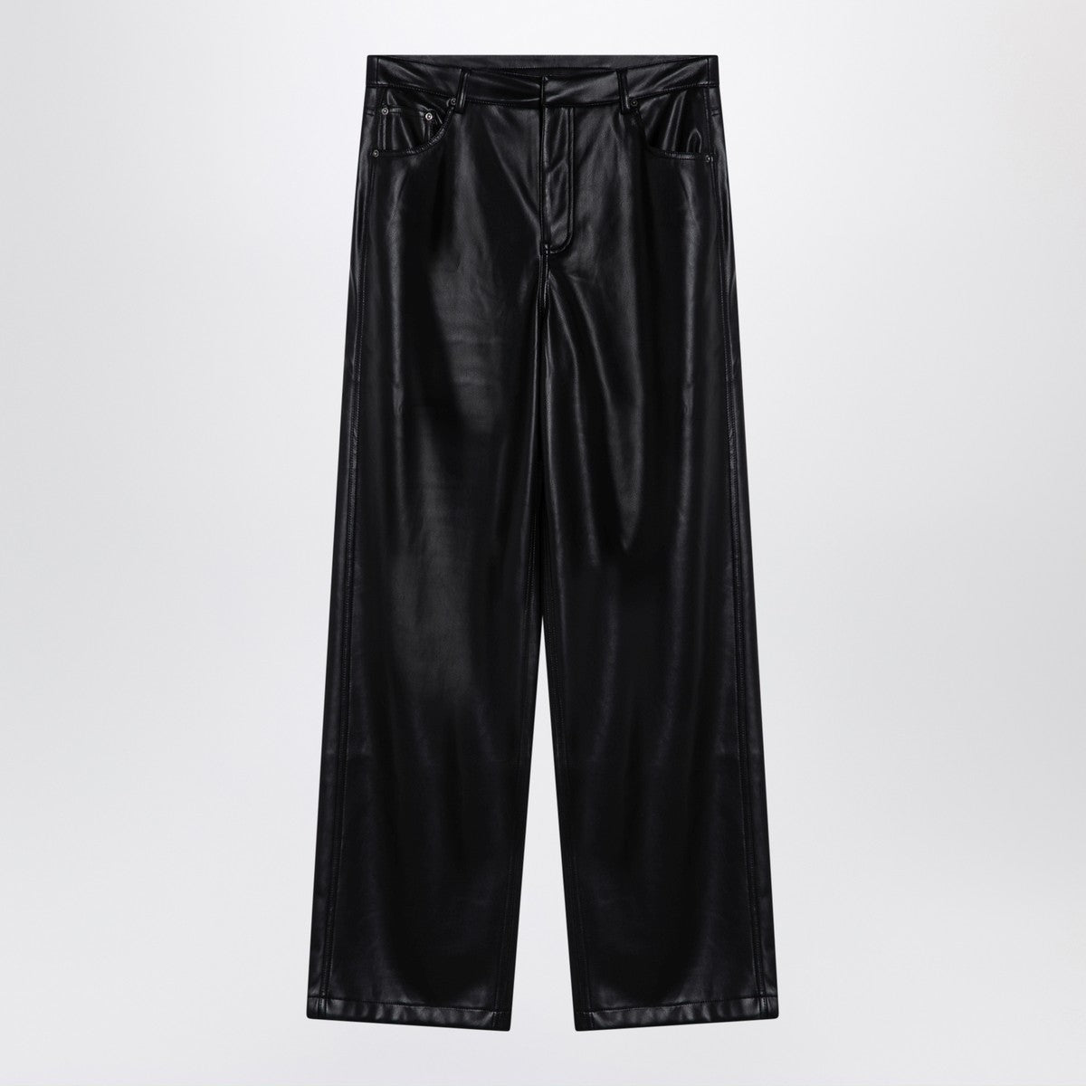 ROTATE Birger Christensen Black faux leather trousers ROTATE Birger Christensen 