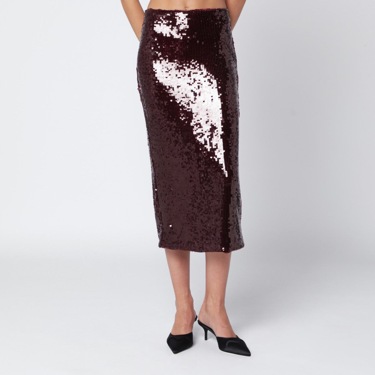 ROTATE Birger Christensen Bordeaux sequin pencil skirt ROTATE Birger Christensen 