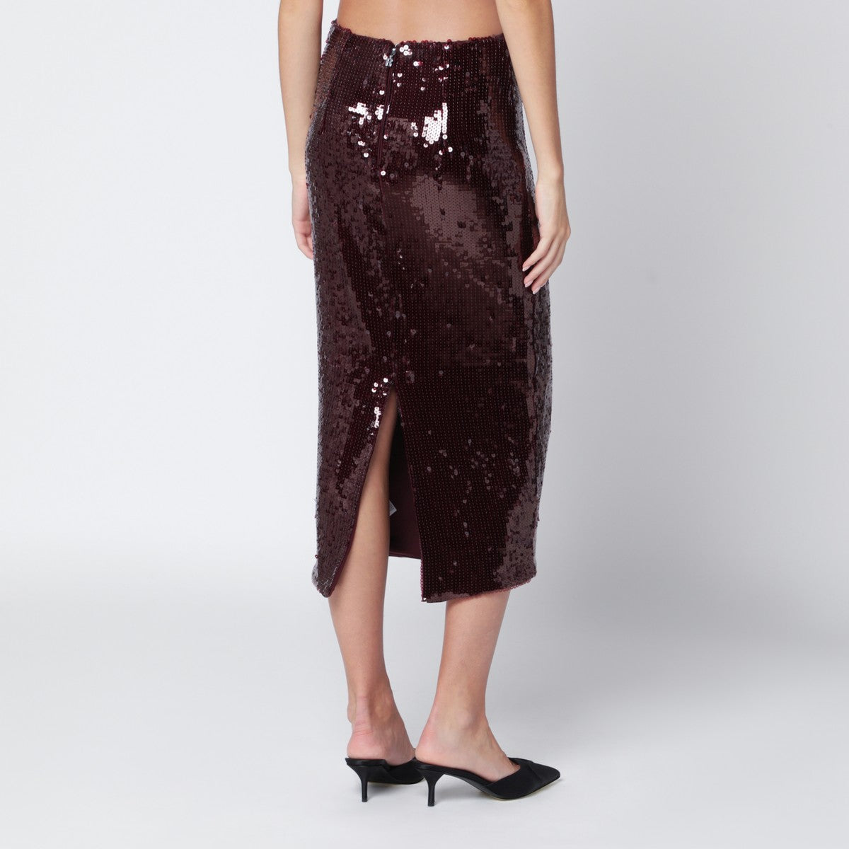 ROTATE Birger Christensen Bordeaux sequin pencil skirt ROTATE Birger Christensen 