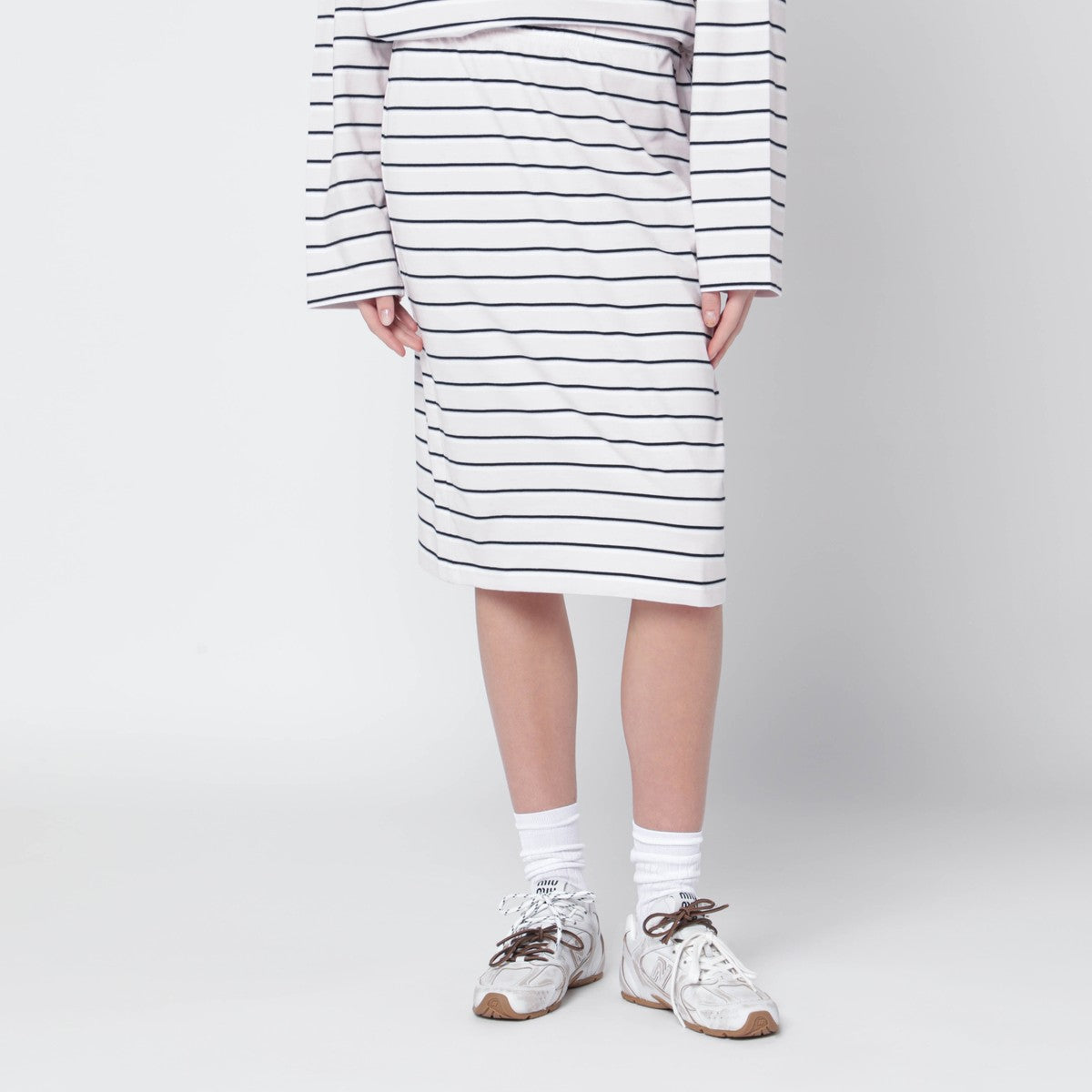 ROTATE Birger Christensen Pink skirt with floral embroidery ROTATE Birger Christensen 