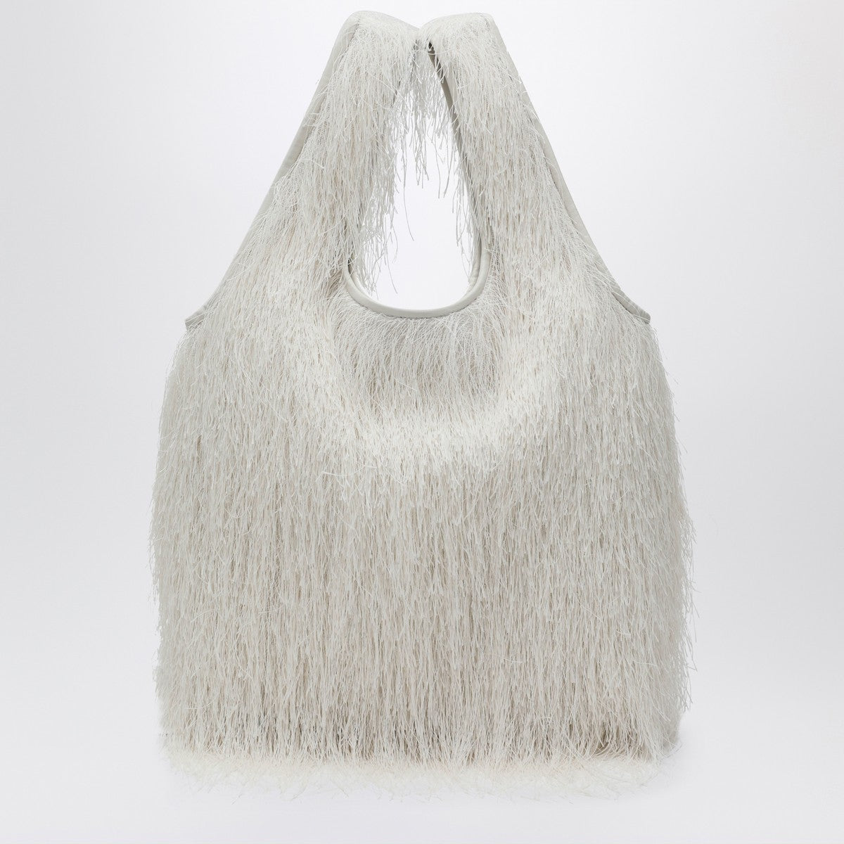 Dries Van Noten Ivory fringed tote bag Dries Van Noten 