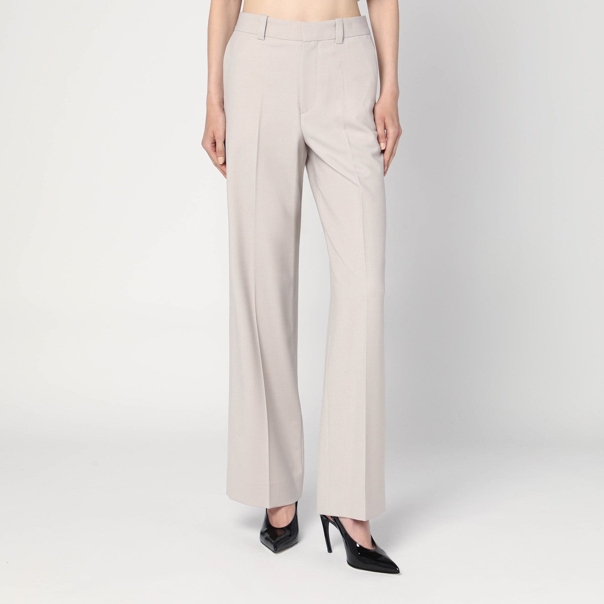 Victoria Beckham Pumice-coloured trousers in wool blend Victoria Beckham 