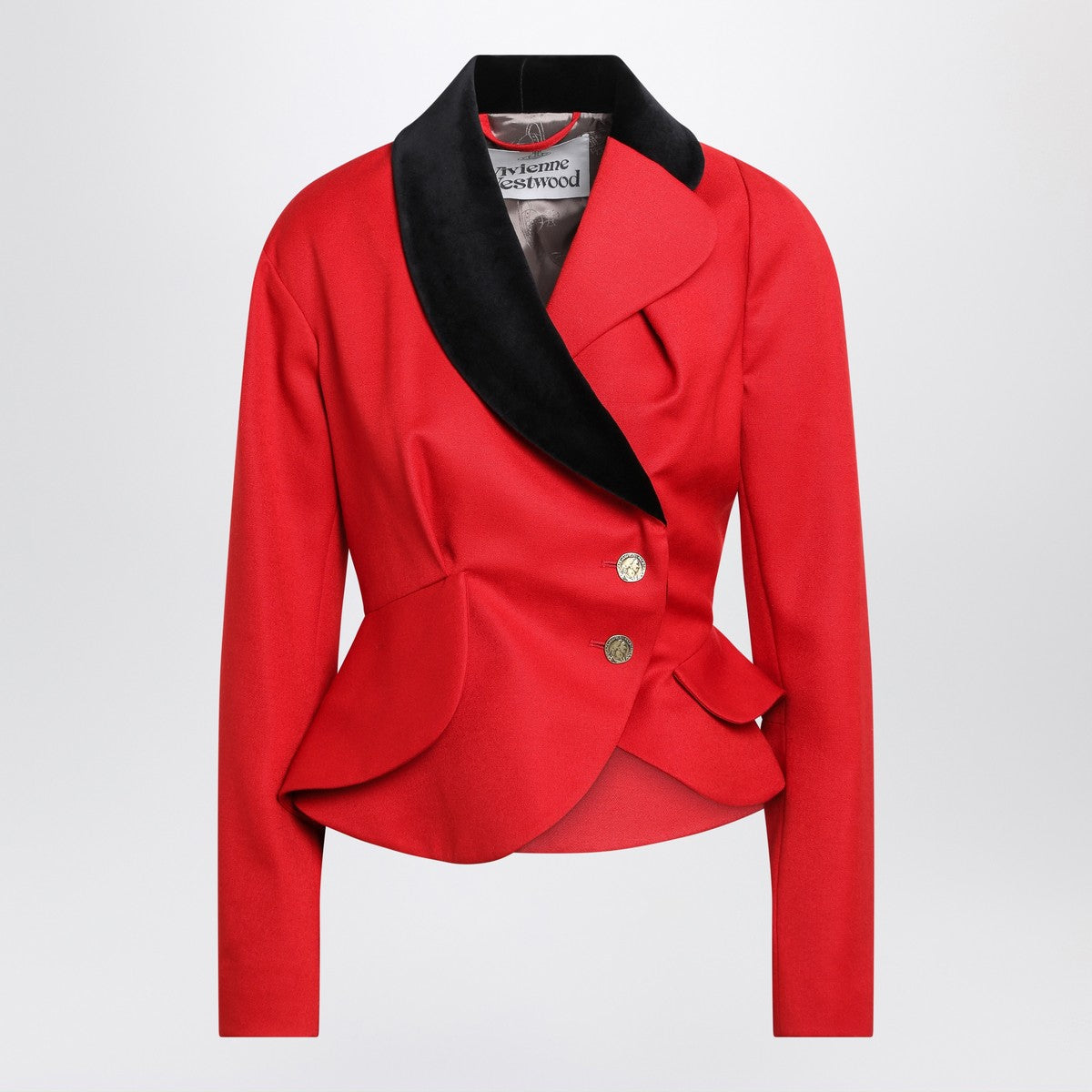 Vivienne Westwood Stormy red asymmetrical wool jacket Vivienne Westwood 
