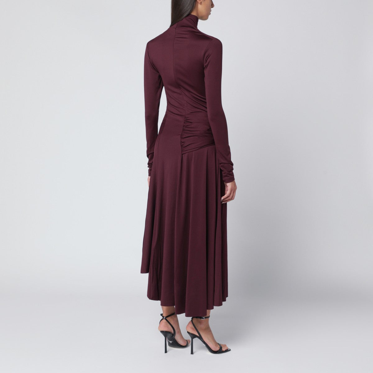 Victoria Beckham Midi dress in Bordeaux with knotted interlace Victoria Beckham 