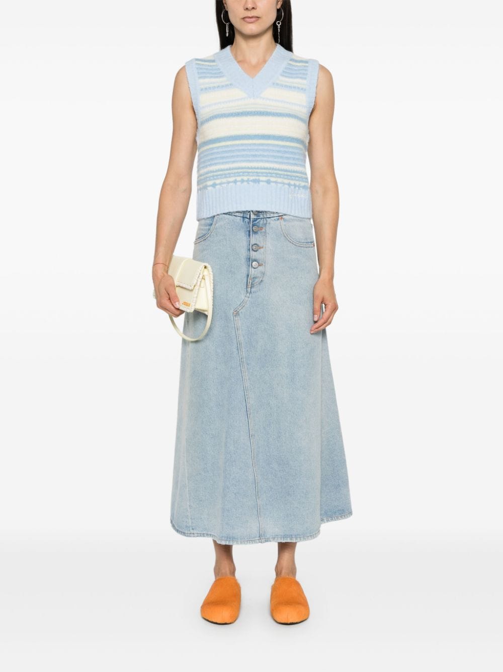 Ganni Striped sleeveless top Ganni
