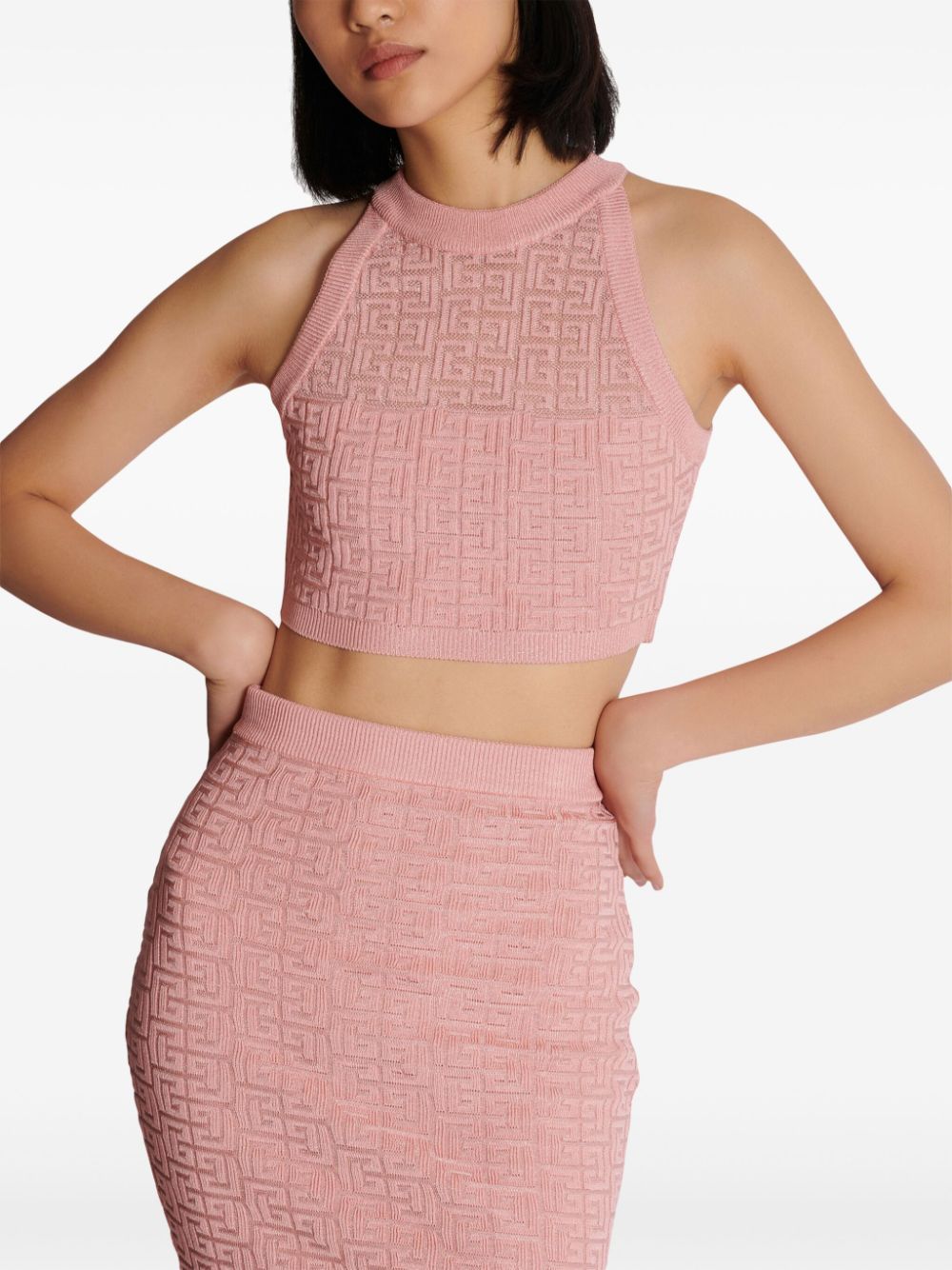 Balmain PB Labyrinth knit top Balmain