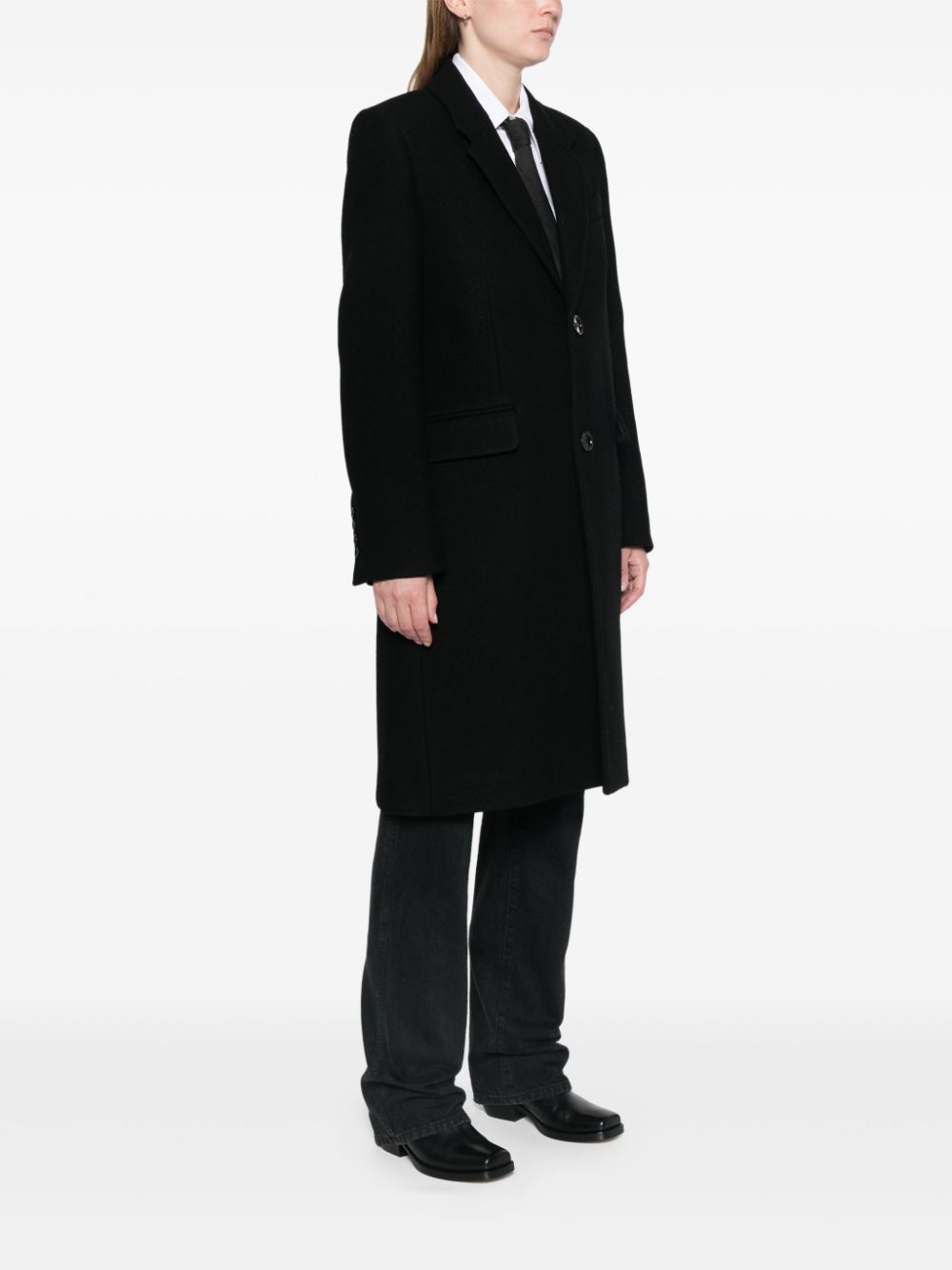 Ami Paris Coats Black Ami Paris