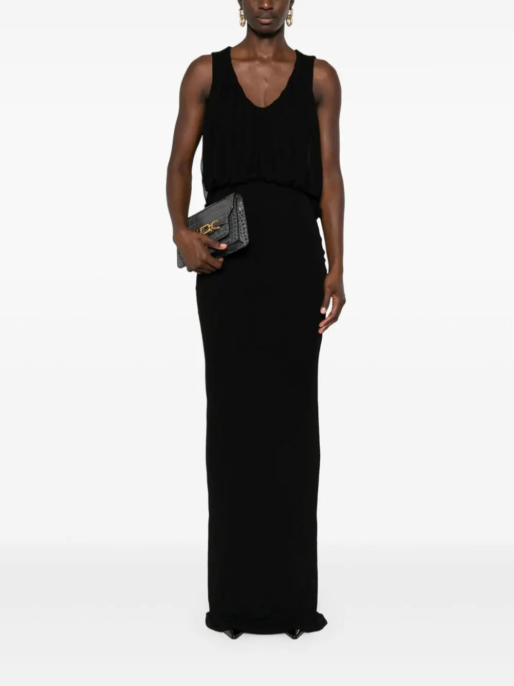 Saint Laurent draped maxi dress Saint Laurent