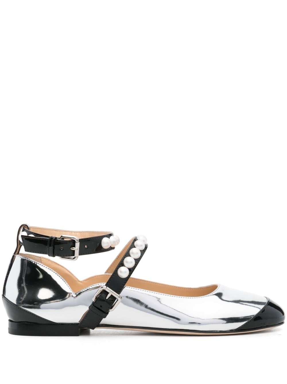 MACH & MACH Flat shoes Silver Mach & Mach