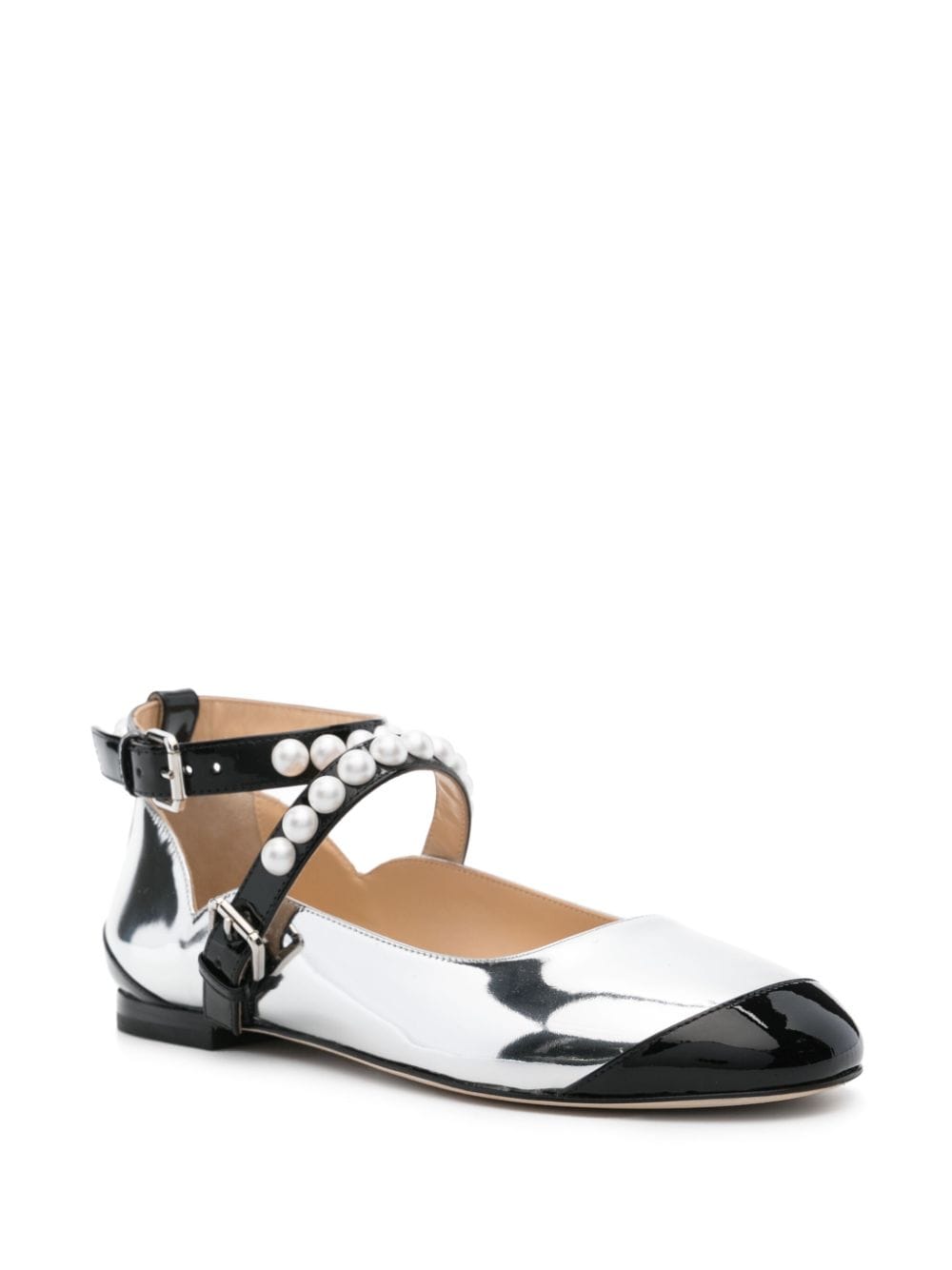 MACH & MACH Flat shoes Silver Mach & Mach