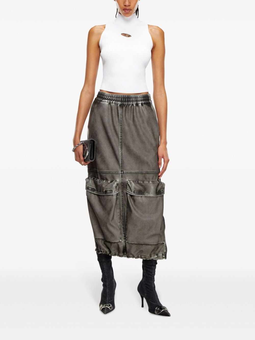 Diesel Ribbed-knit turtleneck top Diesel 