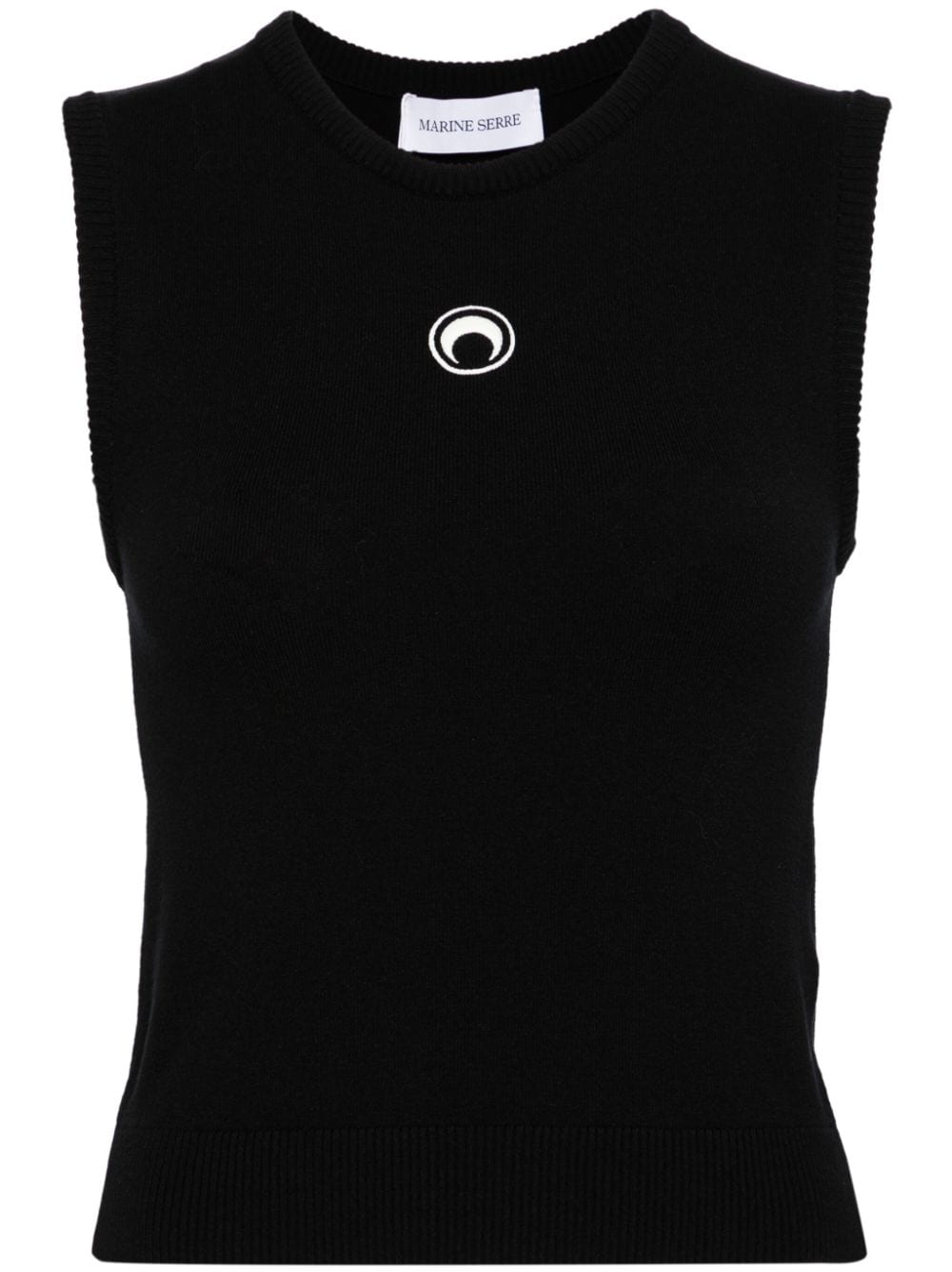 Marine Serre Crescent Moon-embroidered tank top Marine Serre