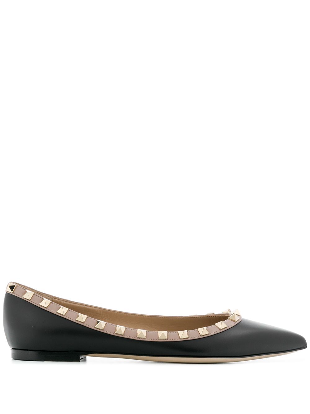Valentino Garavani Rockstud Patent Leather Ballerina Valentino Garavani