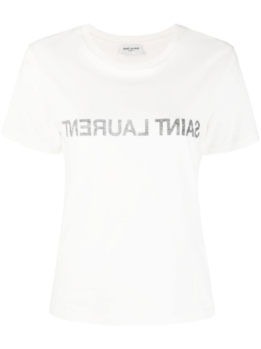 Saint Laurent Reverse Logo Print T-shirt Saint Laurent
