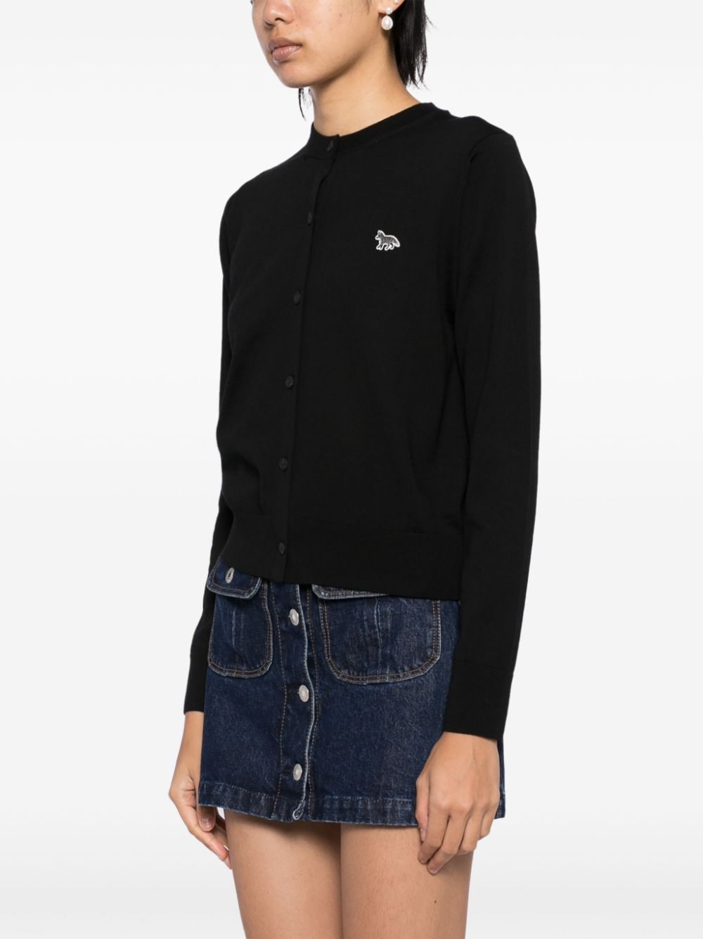 Maison Kitsuné Maison Kitsune mid-length knitted cardigan Maison Kitsuné