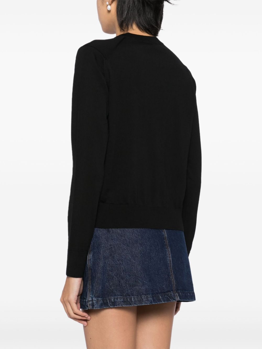 Maison Kitsuné Maison Kitsune mid-length knitted cardigan Maison Kitsuné