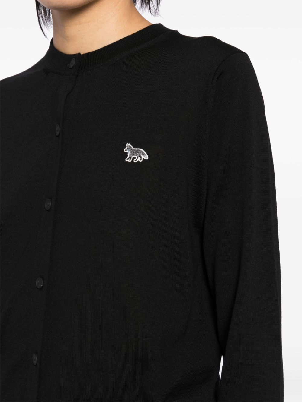 Maison Kitsuné Maison Kitsune mid-length knitted cardigan Maison Kitsuné