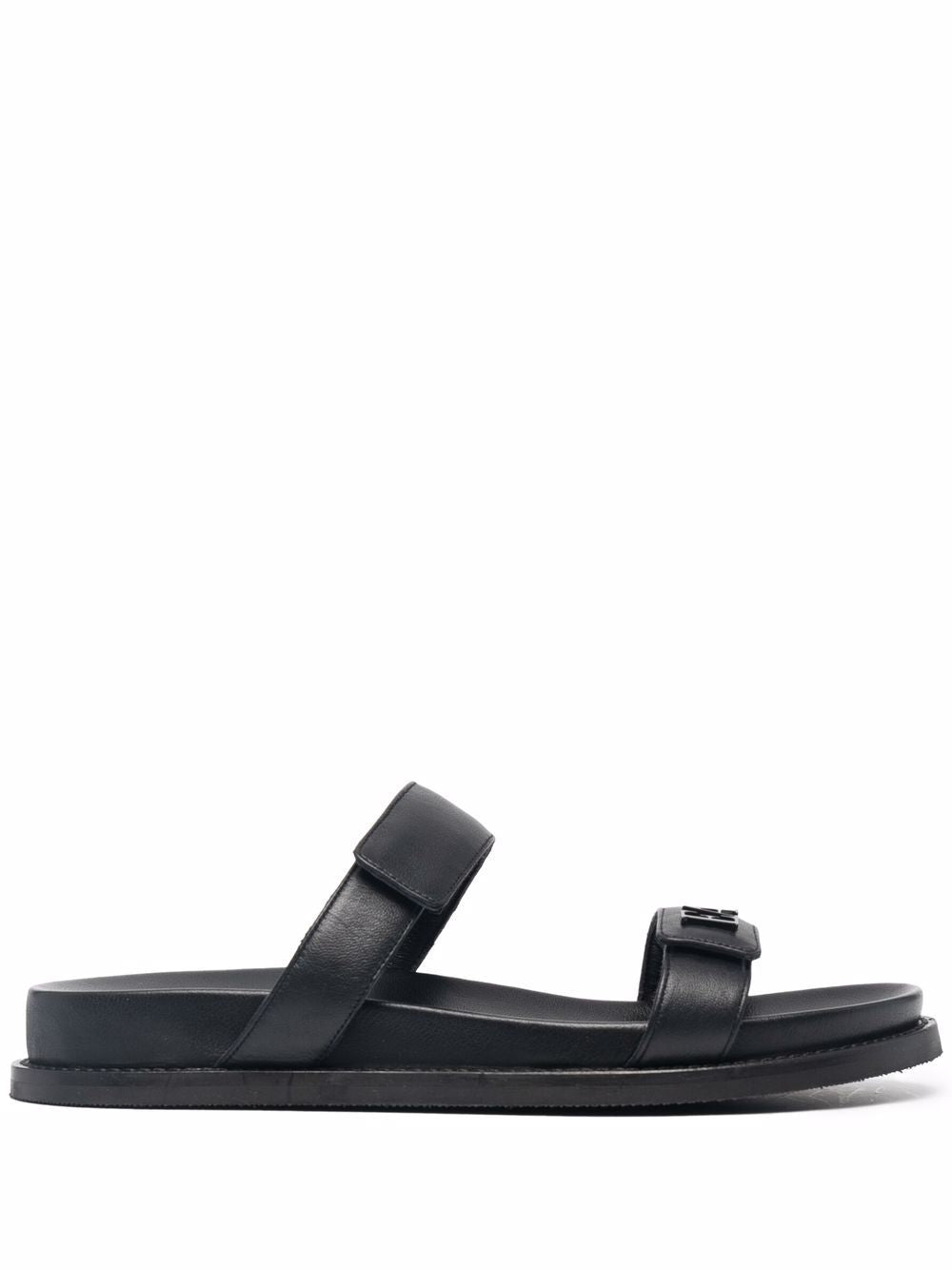 EMPORIO ARMANI EXCLUSIVE Emporio Armani double-strap leather sandals EMPORIO ARMANI EXCLUSIVE