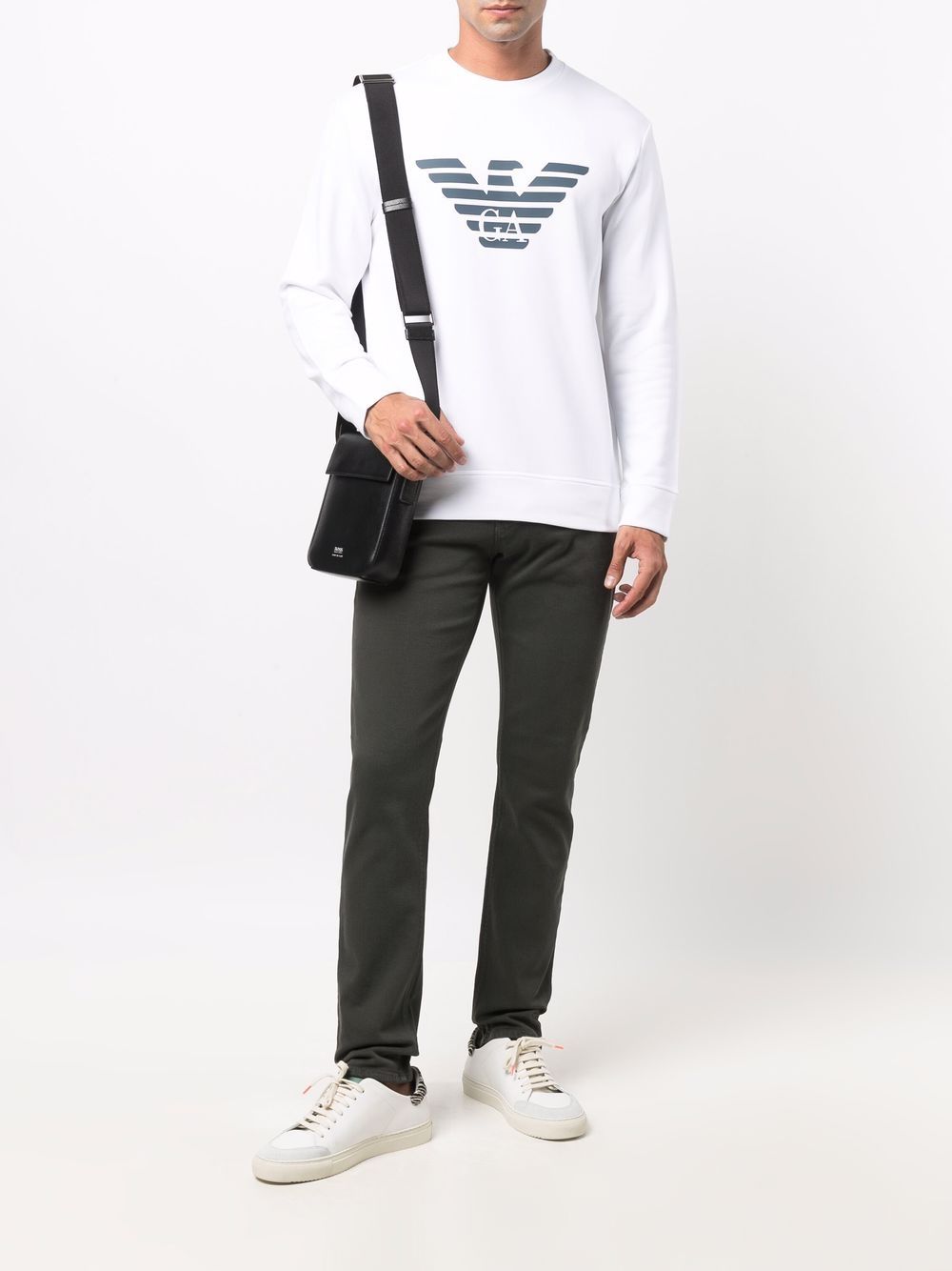 Emporio Armani Modal-blend sweatshirt with logo print Emporio Armani 