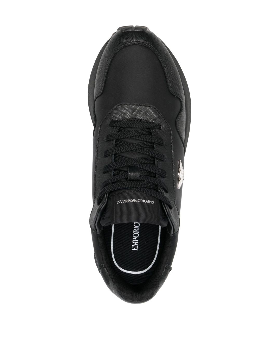 Emporio Armani chunky sole leather sneakers Emporio Armani 