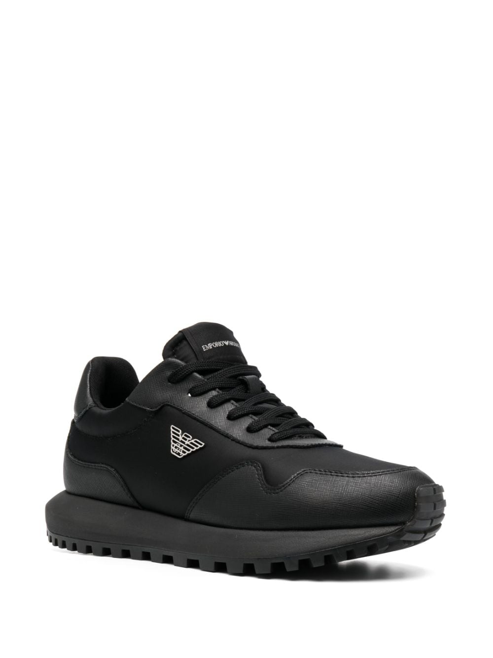 Emporio Armani chunky sole leather sneakers Emporio Armani 