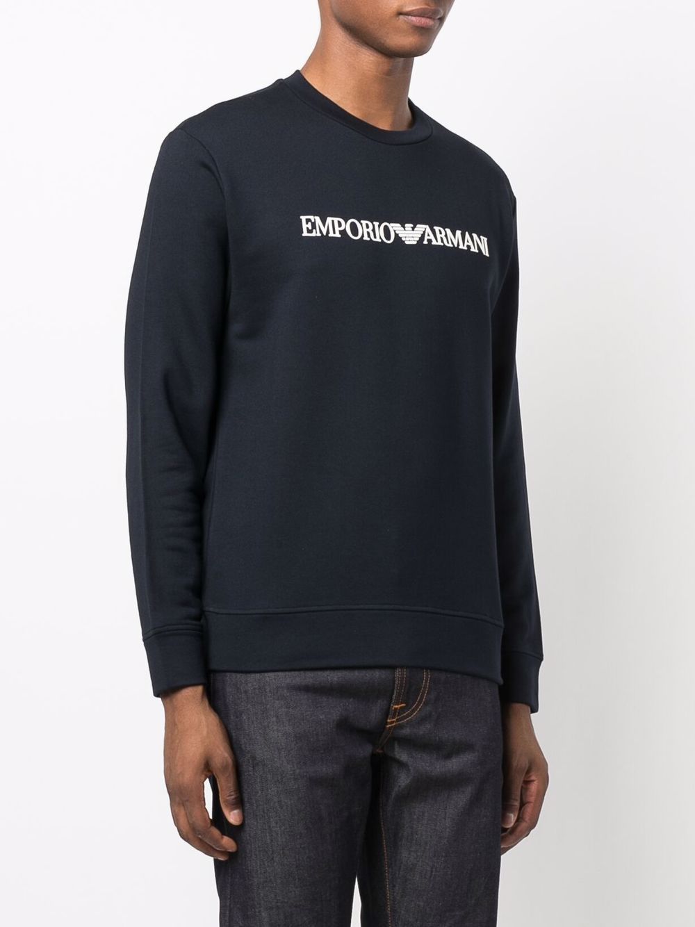Emporio Armani Modal-blend sweatshirt with logo print Emporio Armani 