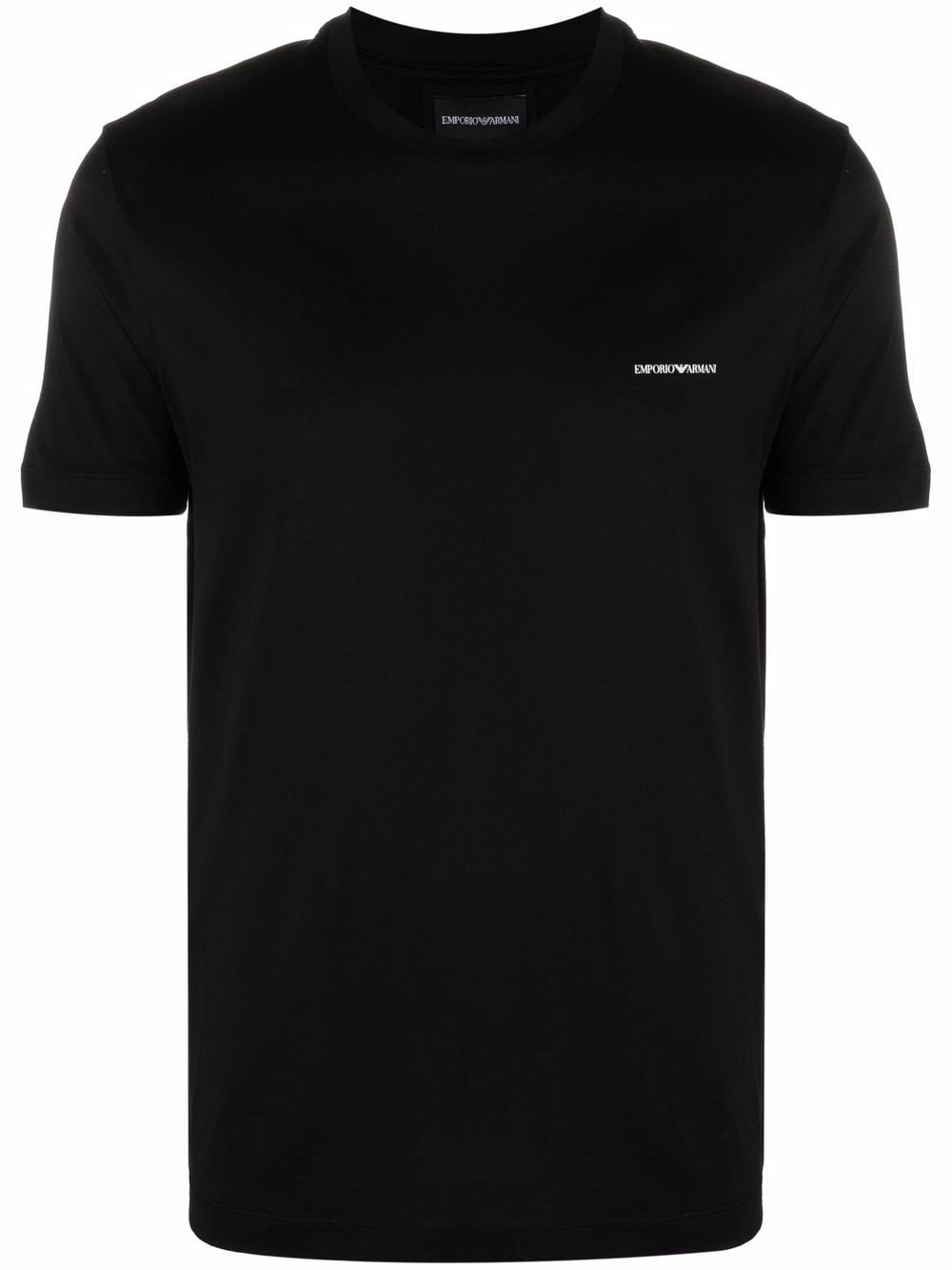 Emporio Armani ASV Lyocell blend jersey T-shirt with micro logo lettering Emporio Armani 
