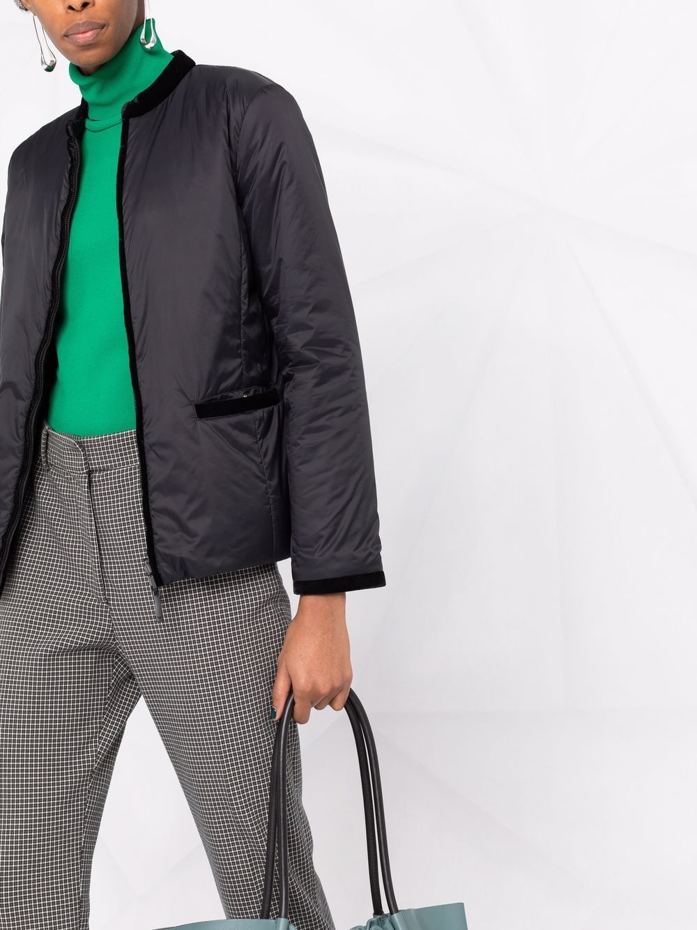 Emporio Armani Nylon reversible guru-collared jacket Emporio Armani 