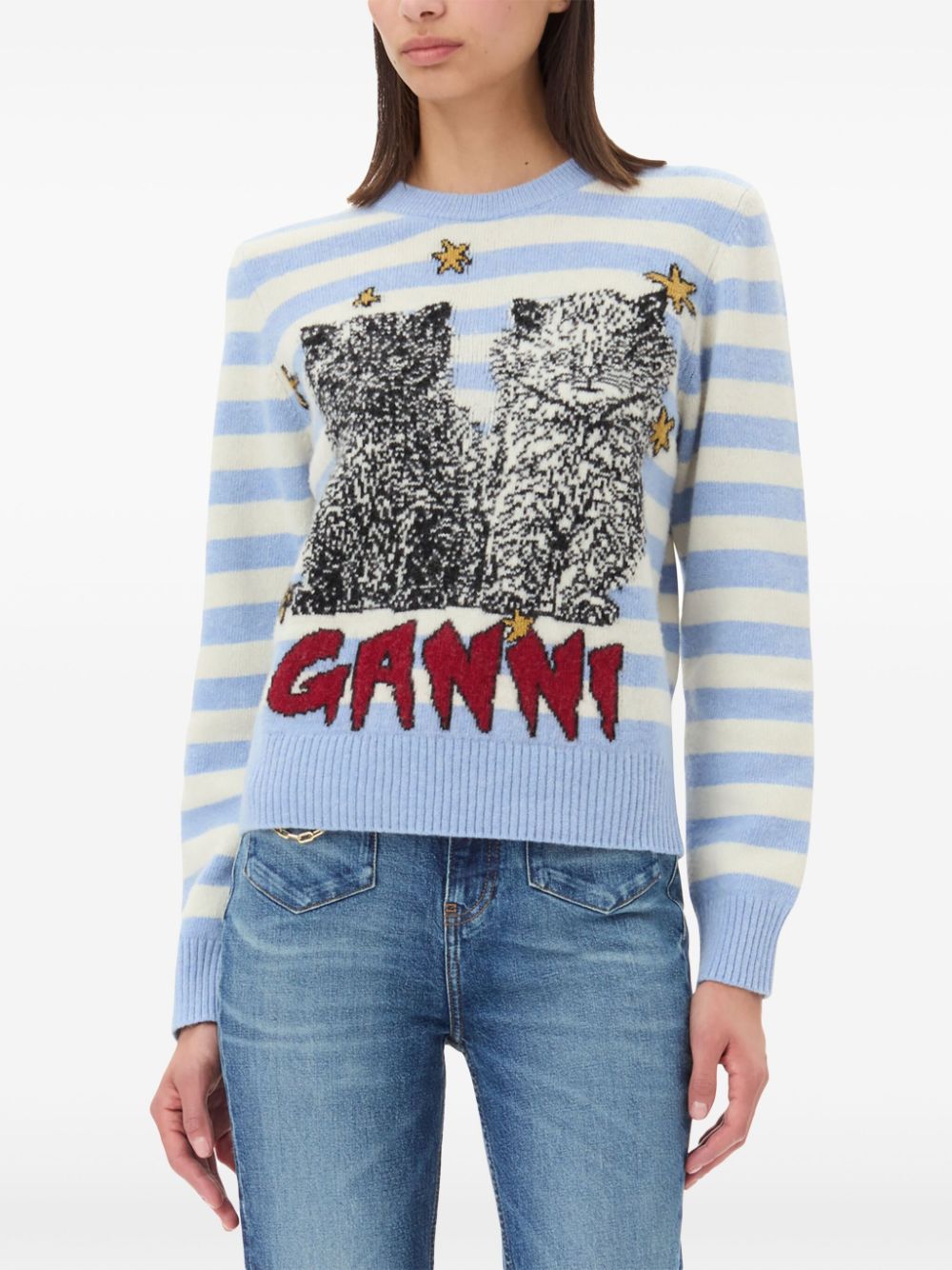 Ganni Sweater with embroidery Ganni