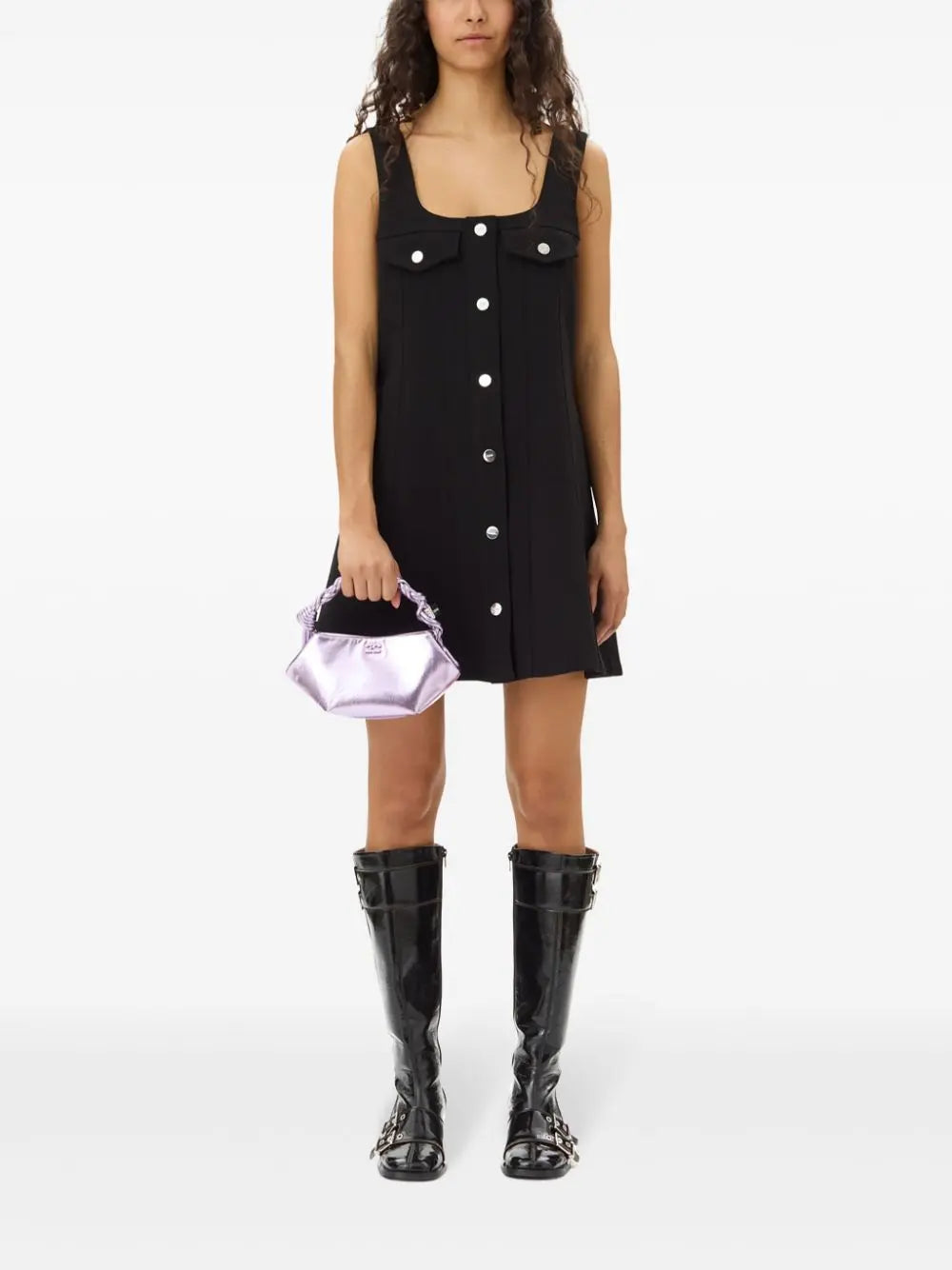 Ganni crepe mini dress Ganni