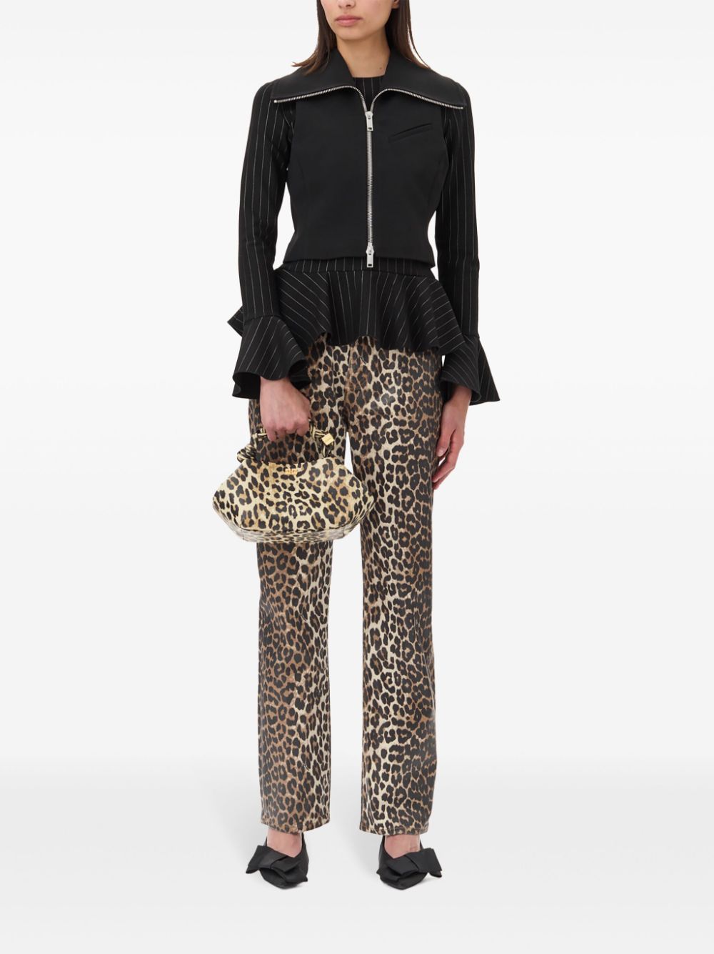 Ganni Sleeveless tank top with zip Ganni 