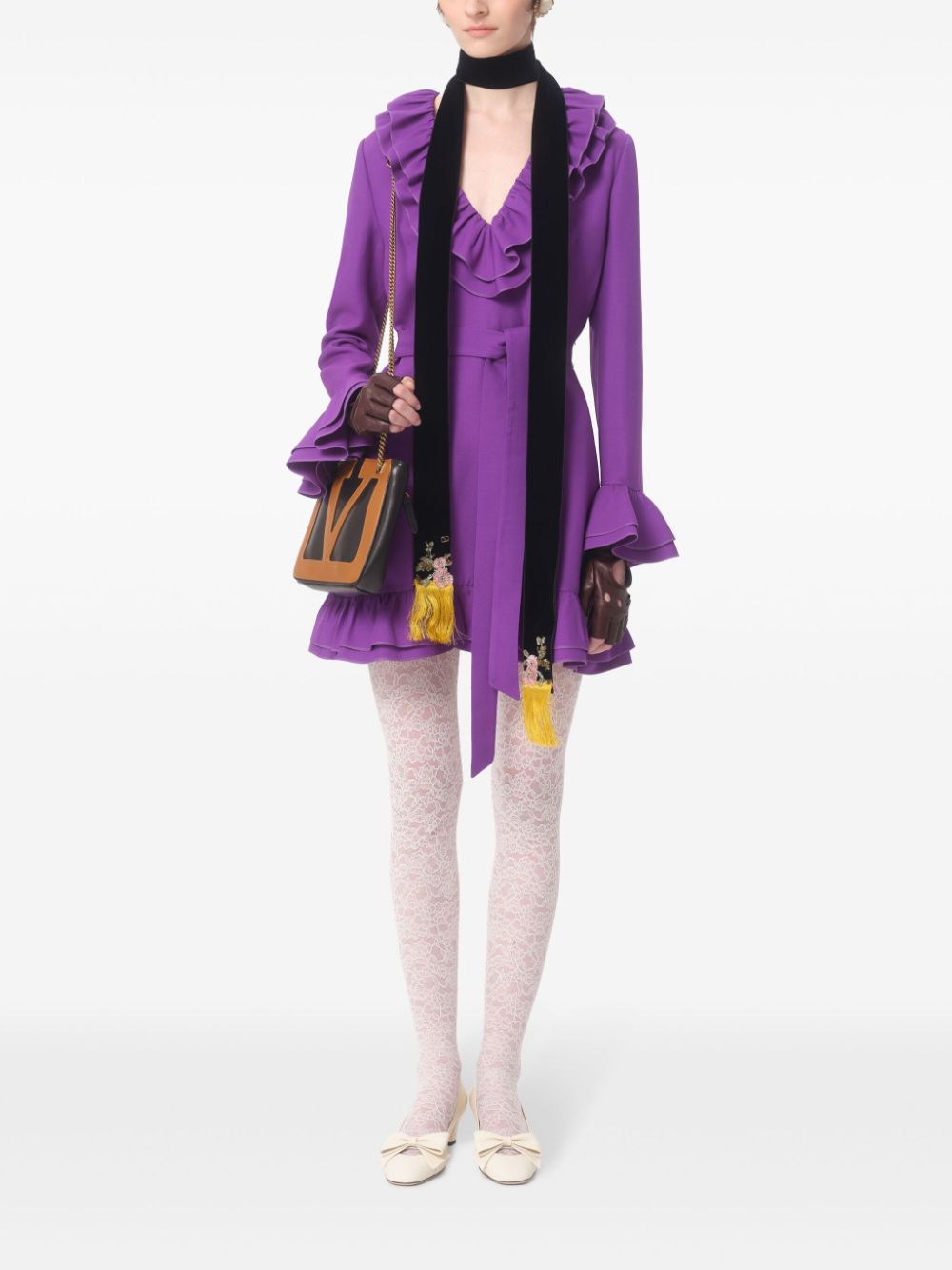 Valentino Crepe couture mini dress Valentino