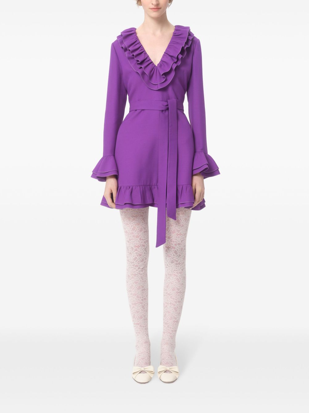 Valentino Crepe couture mini dress Valentino