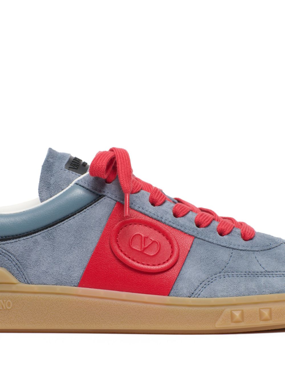 Valentino Garavani Upvillage Low Top Sneaker In Split Leather And Calfskin Nappa Leather Valentino Garavani