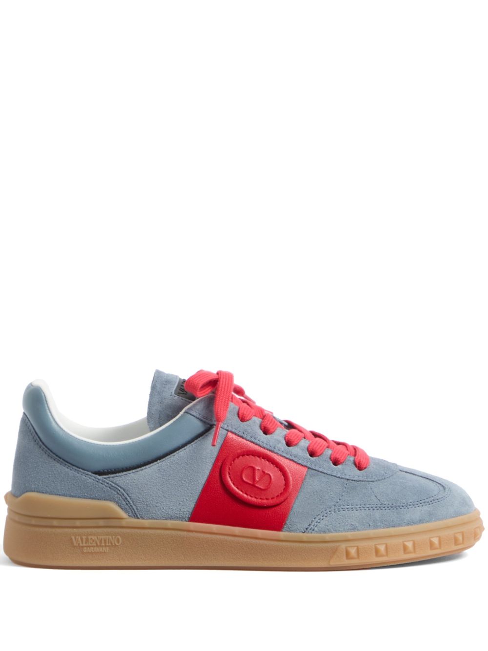 Valentino Garavani Upvillage Low Top Sneaker In Split Leather And Calfskin Nappa Leather Valentino Garavani