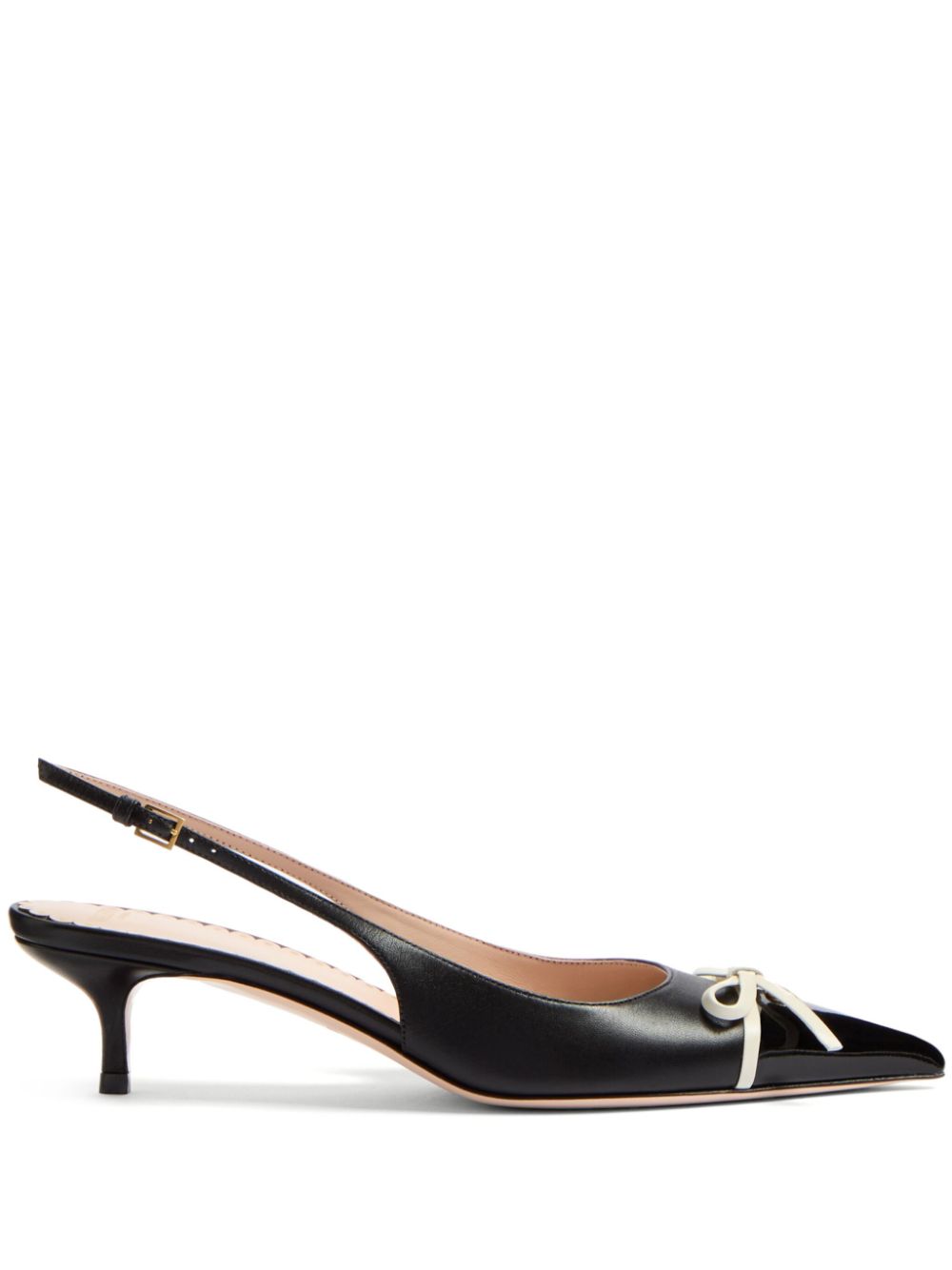 Valentino Garavani Bepointy 45mm Patent Leather and Kid Slingback Pumps Valentino Garavani