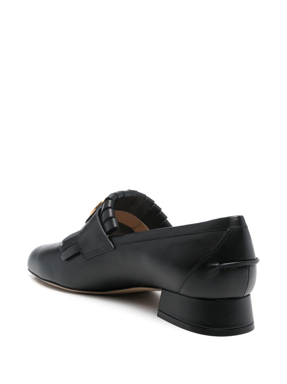Valentino Garavani Vlogo Signature Calfskin Fringe Sabot Moccasin 25mm Valentino Garavani