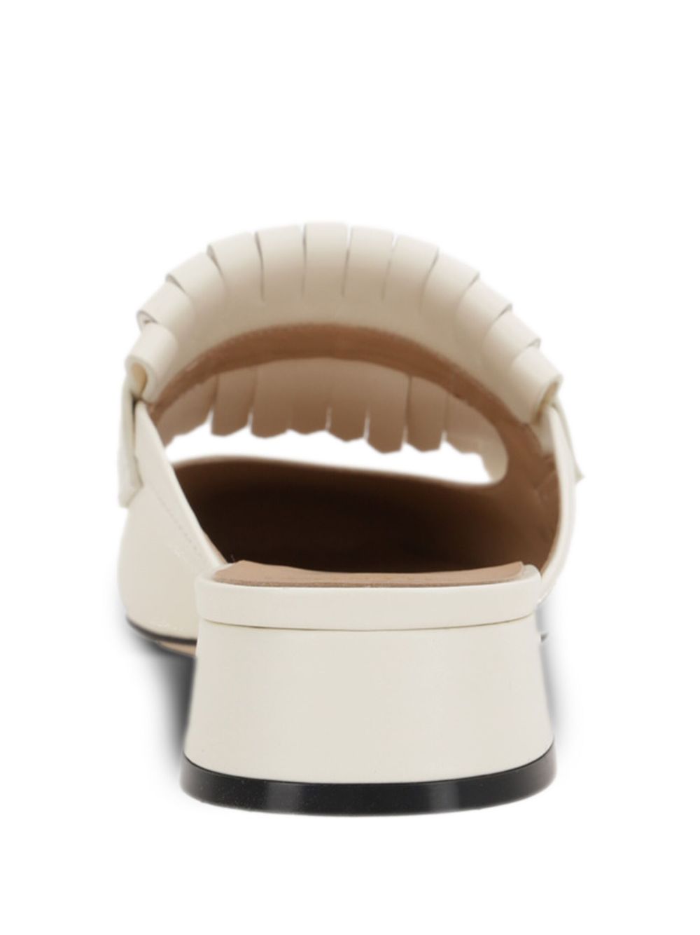 Valentino Garavani Vlogo Signature Calfskin Fringe Sabot Moccasin 25mm Valentino Garavani