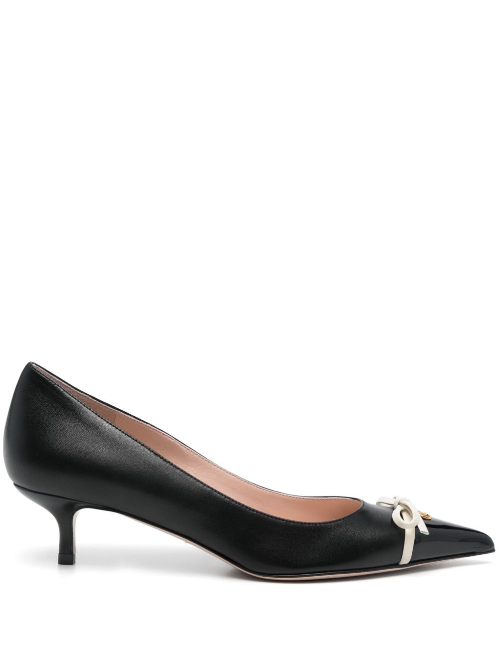 Valentino Garavani Bepointy Patent Leather and Kid Pumps 45mm Valentino Garavani