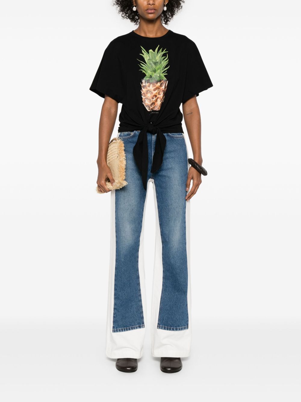 Stella McCartney Pineapple Tie-front Cotton T-Shirt Stella McCartney
