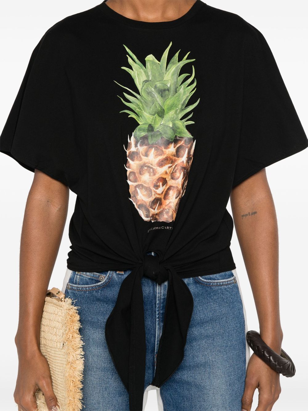 Stella McCartney Pineapple Tie-front Cotton T-Shirt Stella McCartney