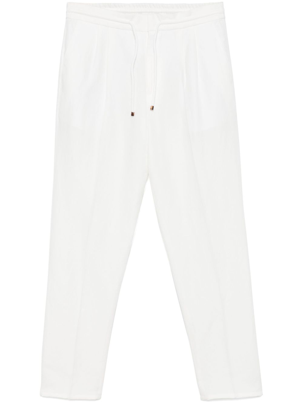 Brunello Cucinelli linen blend drawstring trousers Brunello Cucinelli