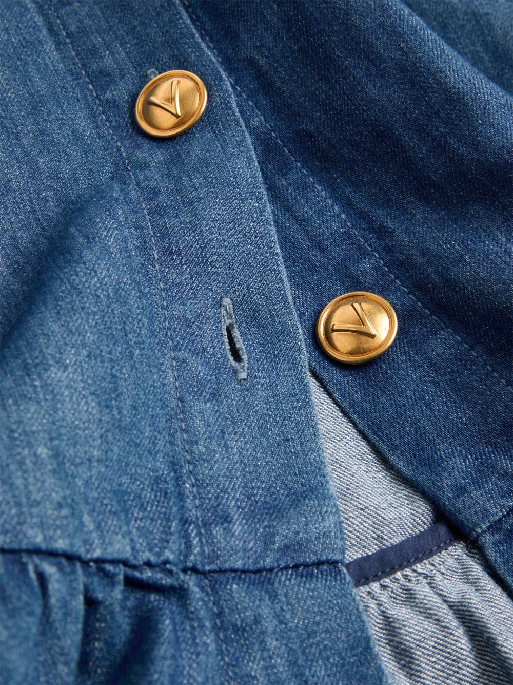 Valentino Denim Midi Skirt Valentino