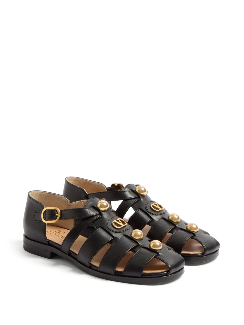 Valentino Garavani Vlogo Signature Fisherman Sandal In 20mm Calfskin Valentino Garavani