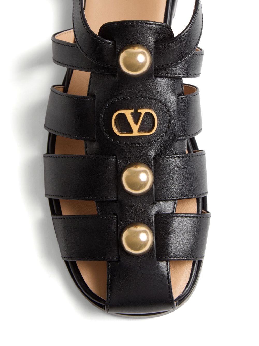 Valentino Garavani Vlogo Signature Fisherman Sandal In 20mm Calfskin Valentino Garavani