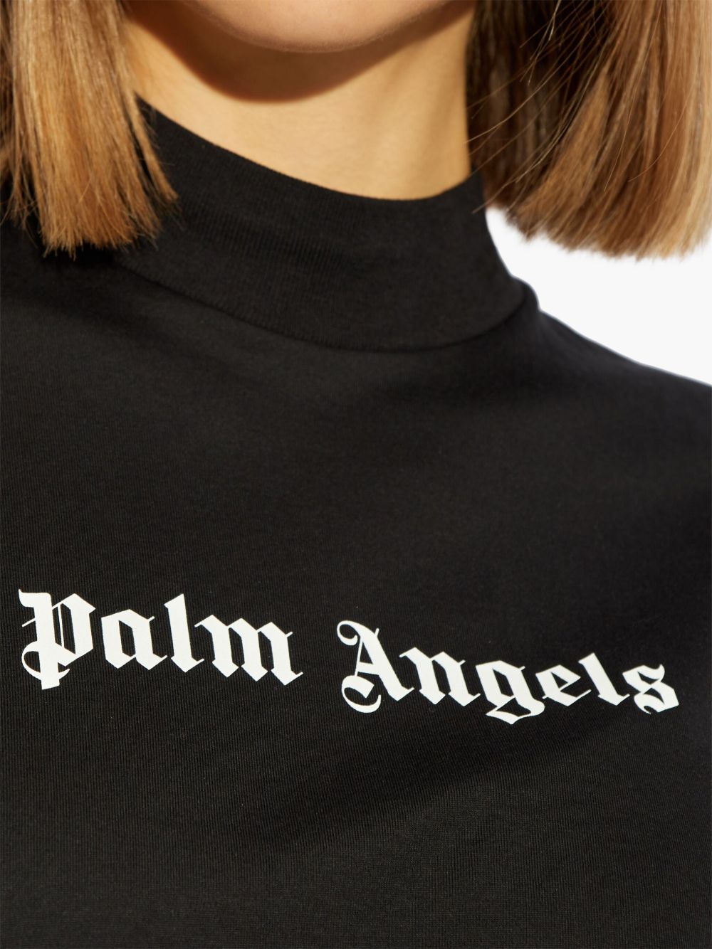 Palm Angels crop T-shirt with logo Palm Angels