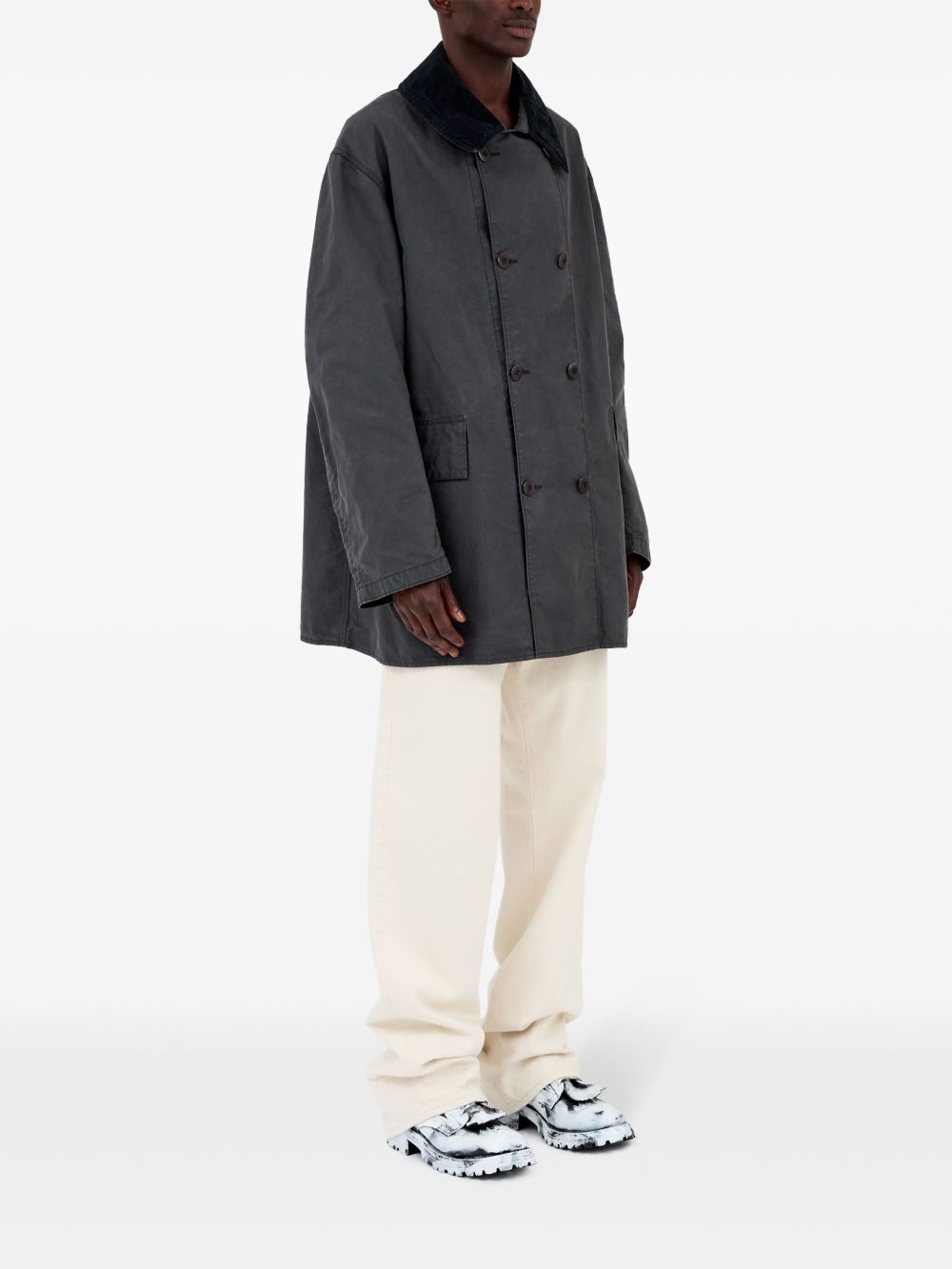 Maison Margiela Double Breasted Cotton Jacket Maison Margiela