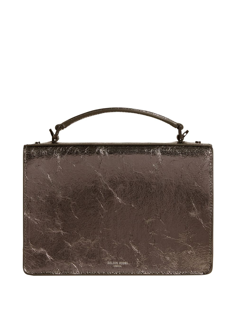 Golden Goose Venezia Bag in anthracite grey laminated leather with black details Golden Goose 