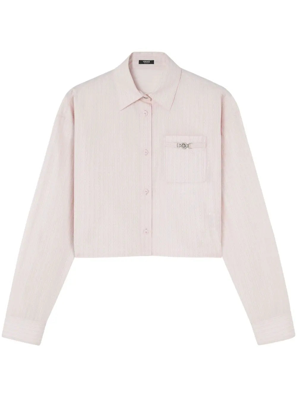 Versace Pinstripe Chain boxy short shirt Versace