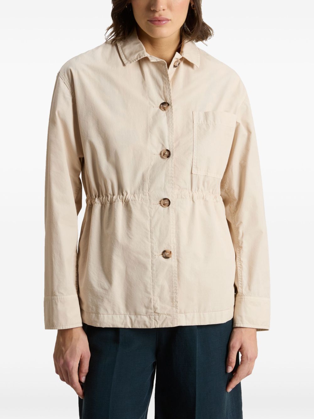 Woolrich Garment-Dyed Pure Cotton Overshirt beige Woolrich 